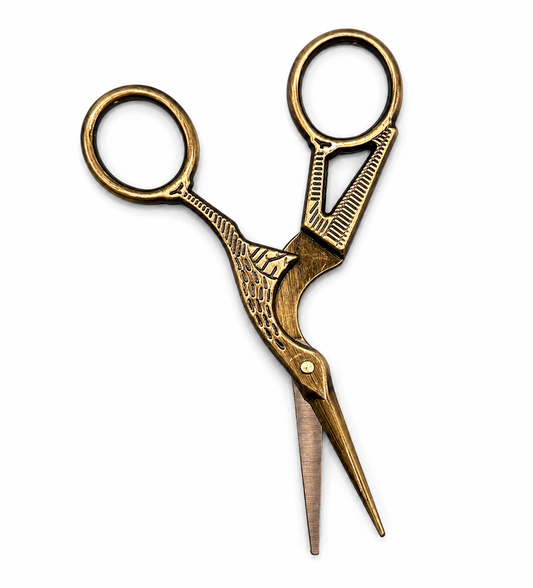 Vintage Inspired Stork Needlepoint & Embroidery Scissors