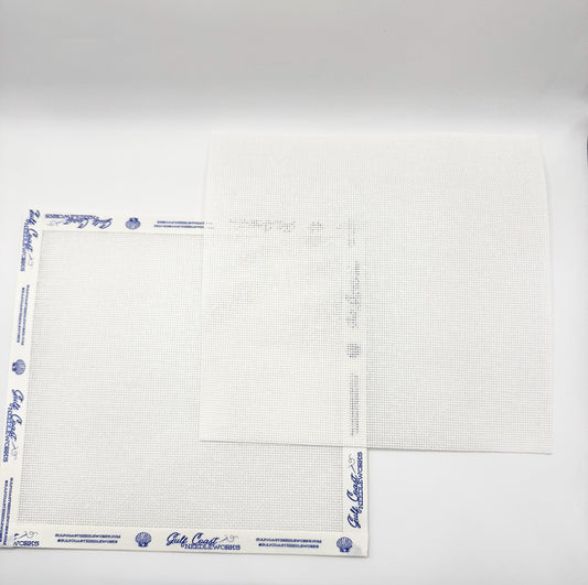 Blank 18 Mesh Needlepoint Canvas | 8x8 Inch Needlepoint Canvas | Available With or Without Bound Edges