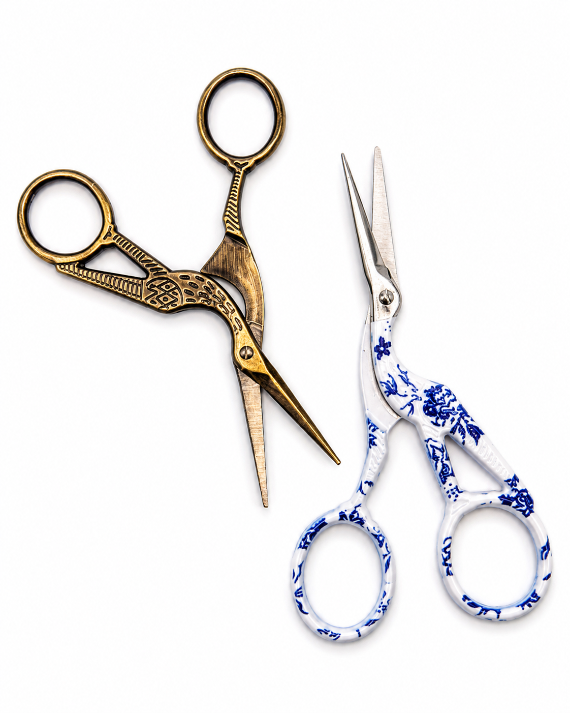 Vintage Inspired Stork Needlepoint & Embroidery Scissors