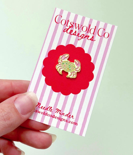 Crab Needlepoint Needle Minder
