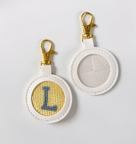 Personalized Monogram Needlepoint Key Fob