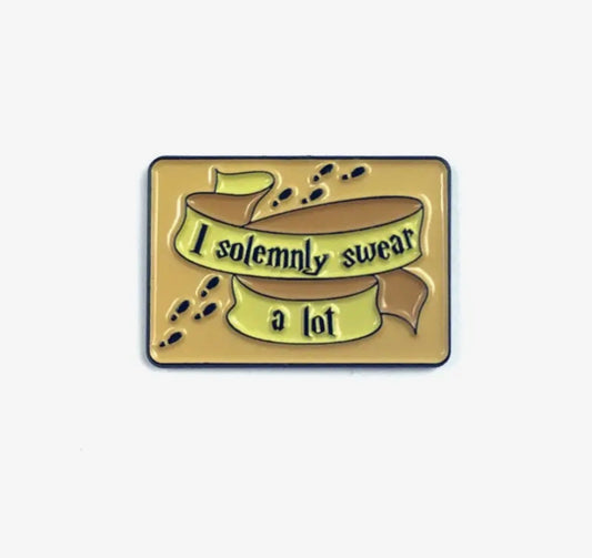 "I Solemnly Swear A Lot" Wizarding Map Needle Minder