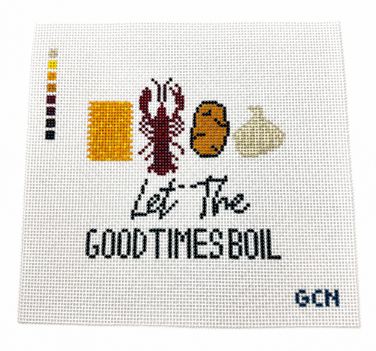 Let The Good Times Boil Crawfish | Hand-Painted Needlepoint Canvas