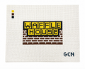 24 Hour Diner Brick Sign | Hand-Painted Needlepoint Canvas