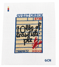 Crawfish Guest Check | Hand-Painted Needlepoint Canvas