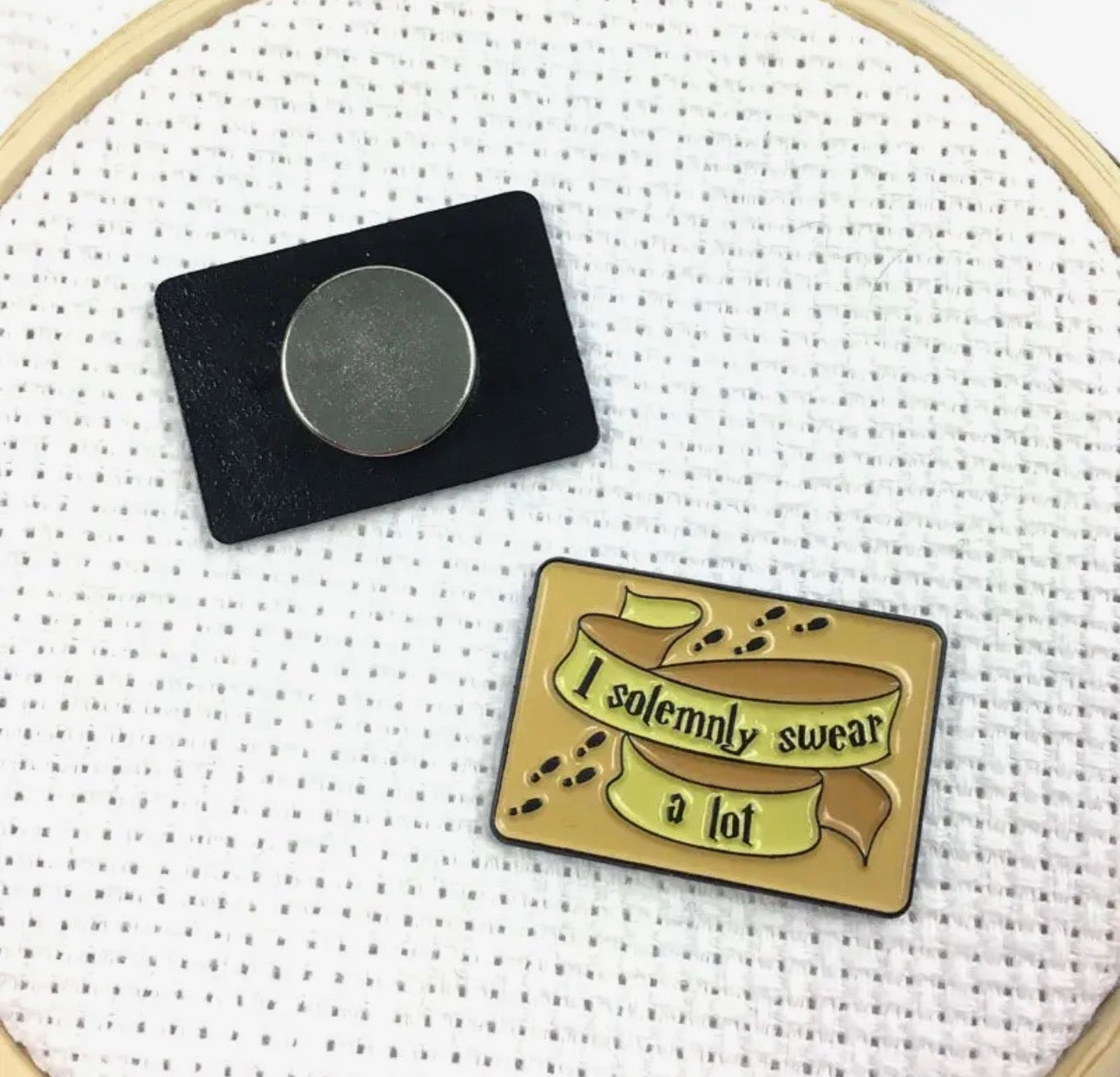 "I Solemnly Swear A Lot" Wizarding Map Needle Minder