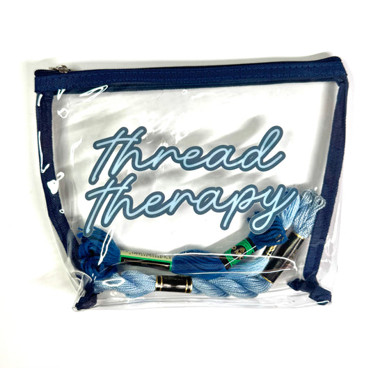 “Thread Therapy” Clear Project Bag | Small 8x6 WIP Bag