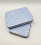 Blue Gingham Magnetic Needle Tin | Needlepoint & Cross Stitch Accessory Case