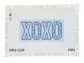 XOXO Blue Block Letters Insert Needlepoint Canvas