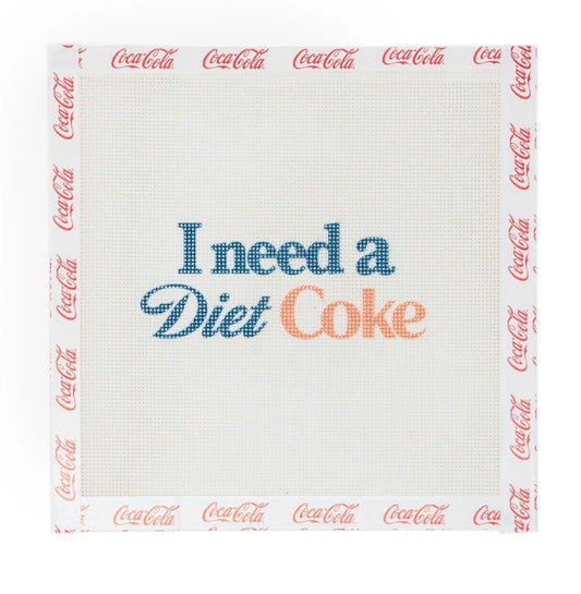 I Need a Diet Coke® Needlepoint Canvas | Licensed Coca-Cola® Product