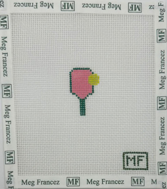 Pickle Ball Mini Hand-Painted Needlepoint Canvas