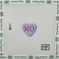 Lavender Heart Mini Hand-Painted Needlepoint Canvas
