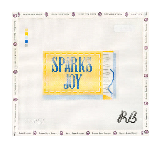 Sparks Joy Matchbox Hand-Painted Needlepoint Canvas