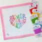 “Rather Be Reading” Needlepoint Canvas, Rainbow Heart Needlepoint, 18 Mesh