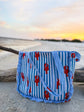 Bayou Boil Hand-Quilted Large Tote Bag With Ruffled Edges