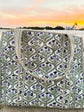 Lavender Fields Hand-Quilted Large Tote Bag