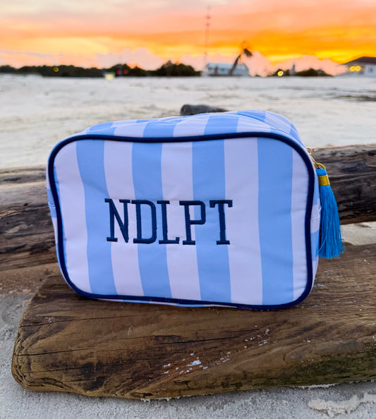 NDLPT Embroidered Stitch Bag | Needlepoint Accessory Pouch | Cosmetic & Travel Organizer