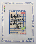 Triple Dipper & A Margarita Guest Check | 18 Mesh Hand-Painted Needlepoint Canvas