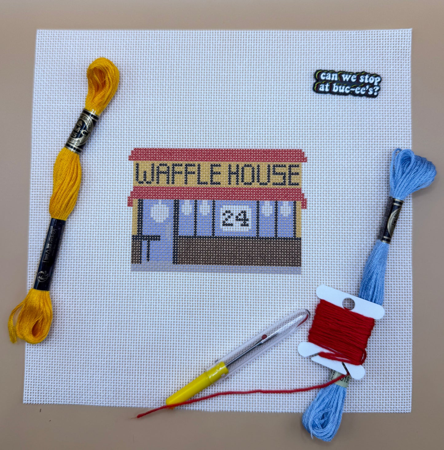 24 Hour Diner Needlepoint Canvas – 18 Mesh