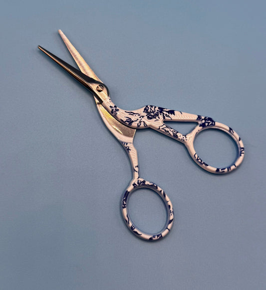 Vintage Inspired Stork Needlepoint & Embroidery Scissors