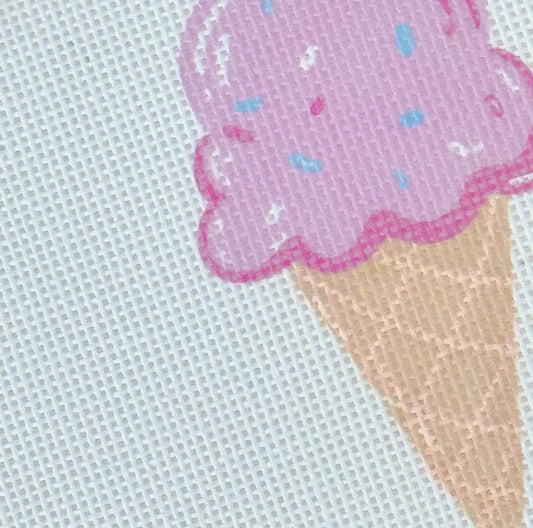 Ice Cream Summer Needlepoint Canvas - 18 Mesh