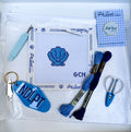 Sea Glass Shell Beginner Needlepoint Canvas