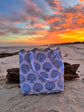 Sea Mist Shell Hand-Quilted Large Tote Bag With Scalloped Top