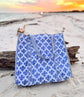 Indigo Bloom Hand-Quilted Large Tote Bag