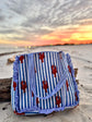 Bayou Boil Hand-Quilted Large Tote Bag With Ruffled Edges
