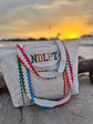 NDLPT Canvas Project Tote | Embroidered Needlepoint Tote Bag | Lightweight Zippered Carryall