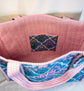 Coastal Bloom Hand-Quilted Large Tote Bag