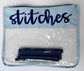 "Stitches" Embroidered Needlepoint Project Bag | Medium 11" x 14" Clear WIP Bag