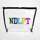 Colorful NDLPT Clear Project Bag | Small 9" x 12" Needlepoint WIP Bag