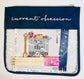 "Current Obsession" Embroidered Needlepoint Project Bag | Large 13" x 15" Clear WIP Bag