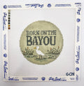 Born on the Bayou Hand-Painted Needlepoint Canvas | Coastal Marsh Egret Design | 18 Mesh 4 Inch Round