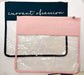 Pink "Current Obsession" Embroidered Needlepoint Project Bag | Large 13" x 15" Clear WIP Bag