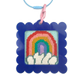 Bag Tag: Large Scallop Square - Pink