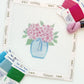 Pink Hydrangea Flower Vase Needlepoint Canvas